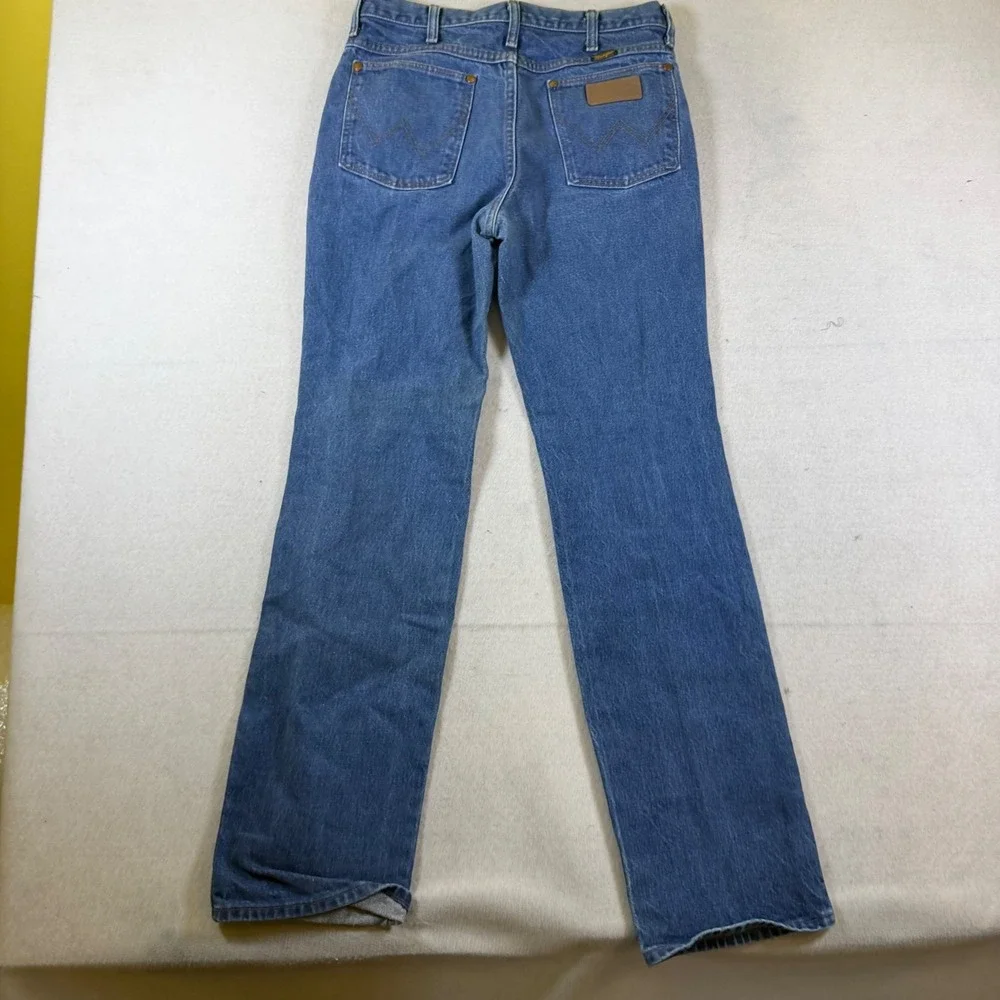 Wrangler 936DEN Slim Fit Cowboy Cut Jeans Mens 31x32 Medium Wash Made in USA